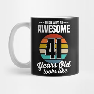 Vintage This Is What An Awesome 41 Years Old Looks Like Mug